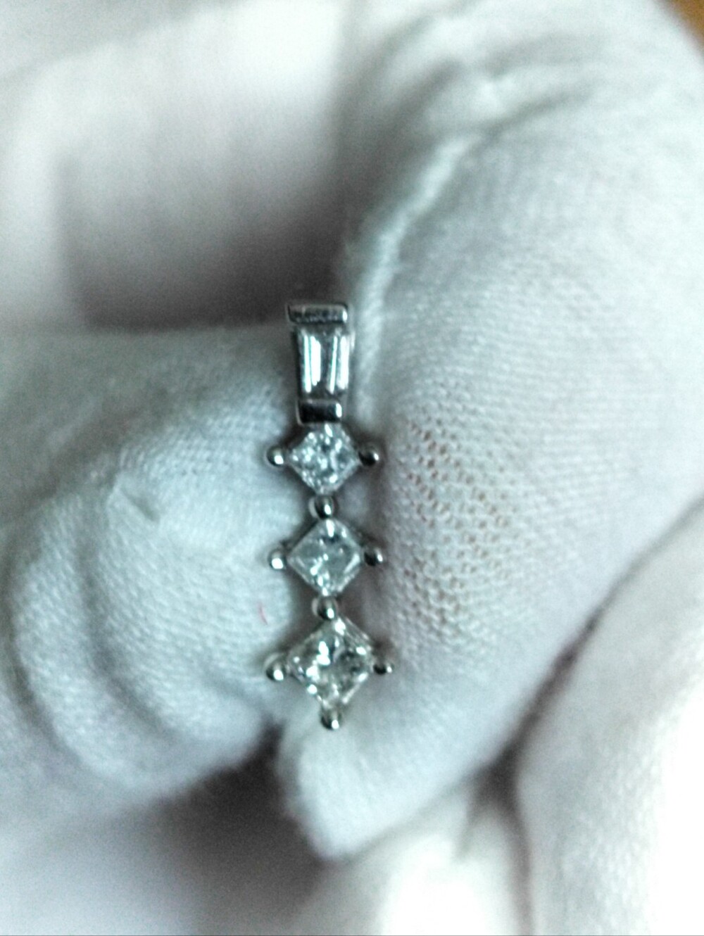 Real gold diamond Past present and future pendant.